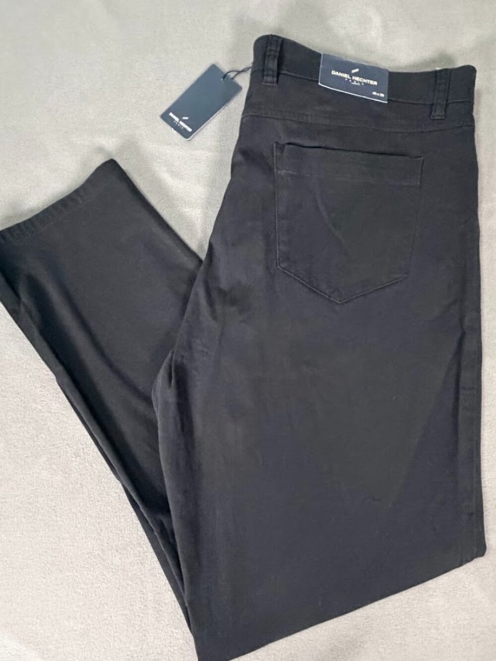 Daniel Hechter Men's Black Chino Pants- Cotton/Rayon/Spandex 40x30- NWT